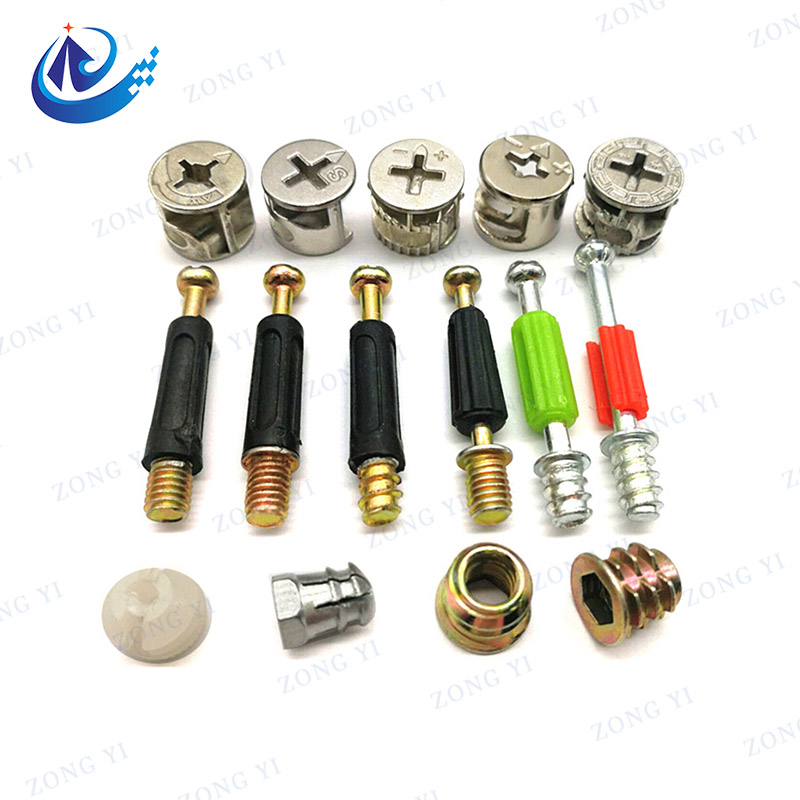 Perabotan Baja atau Paduan Seng Mini Fix Cam Connecting Bolt